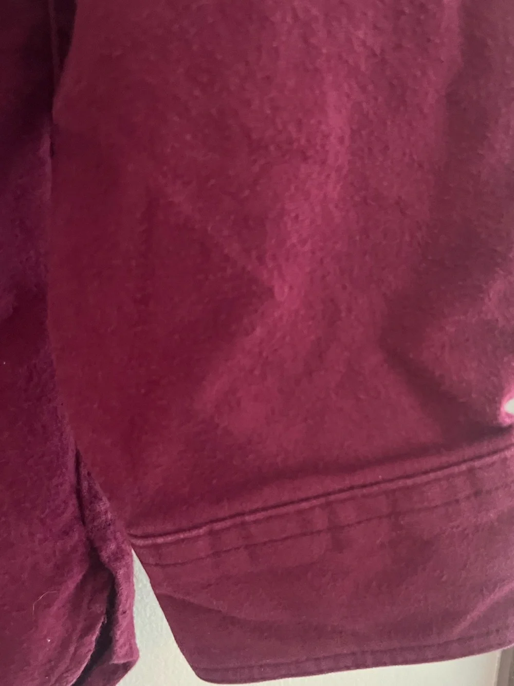 Vintage Eddie Bauer Maroon Heavy Chamois Flannel Shirt Size M